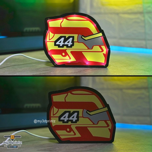 Lightbox Lamp Lewis Hamilton Formula 1 Ferrari with On/Off Switch