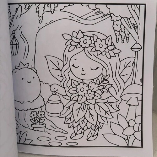 Forest Fairy Cute and Cozy Coloring Book