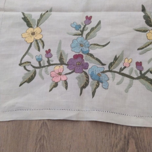 Handmade embroidered table runner