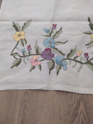 Handmade embroidered table runner
