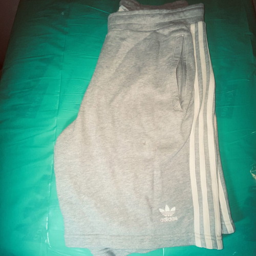 Adidas Bermuda shorts, grey, size Large