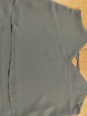 Χακί σατέν φανελάκι φαρδιά γραμμή.