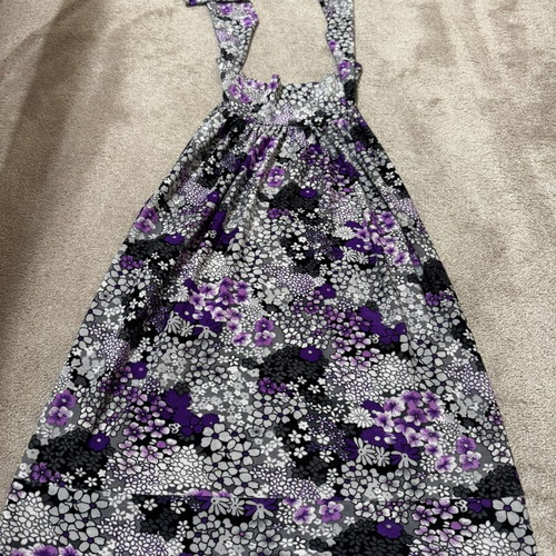Women's Floral Tank Top like new, size S/M, purple and gray