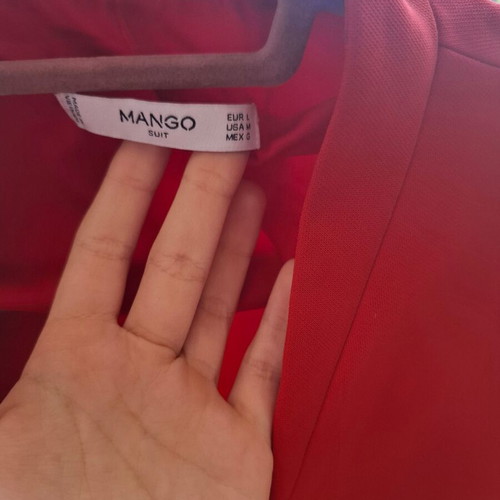Mango blazer like new, size large, red