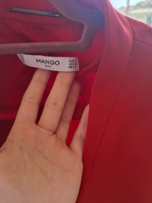 Mango blazer like new, size large, red