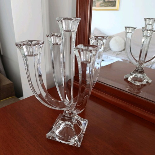 Crystal candlestick 5 holders new