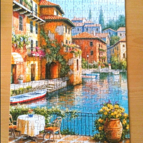 Anatolian puzzle 260 pieces used, cafe at the canal