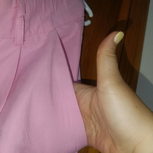 Zara ροζ φαρδύ παντελόνι σαν καινούργιο, μέγεθος L