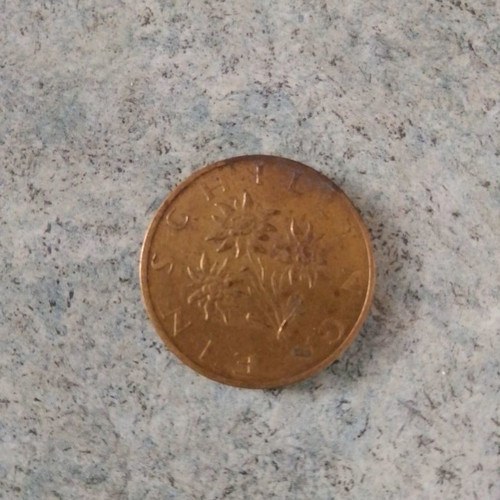 1 Schilling Republik Österreich used, 2 pieces 1990-1991