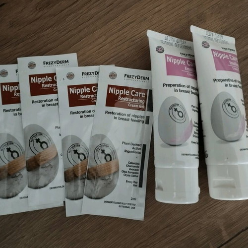 Nipple cream new, 2 packs of 40ml and 4 sachets of 2ml