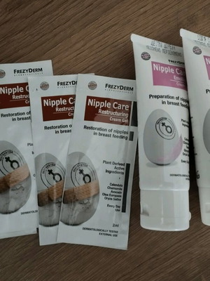 Nipple cream new, 2 packs of 40ml and 4 sachets of 2ml