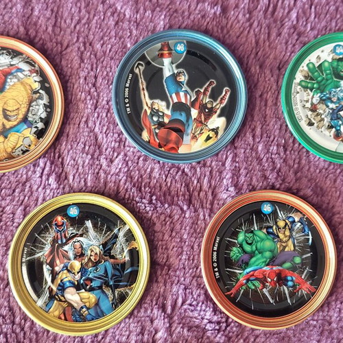 Marvel Heroes XL collectible metal caps set 41-50