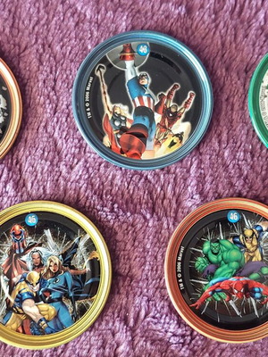 Marvel Heroes XL collectible metal caps set 41-50