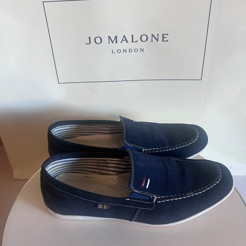 Giorgio Rinaldi men's suede loafers size 42, navy blue