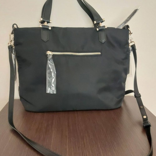 International Concepts shoulder bag new, black with gold details