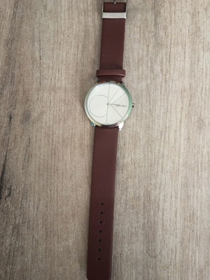 Calvin Klein watch like new, white and brown