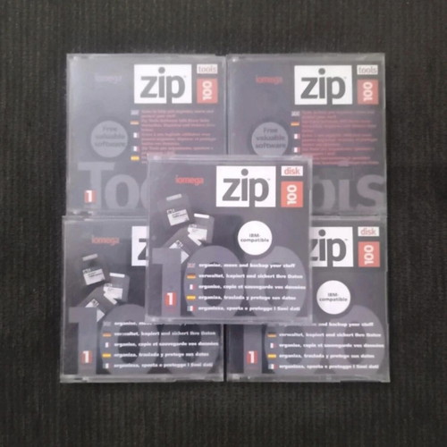 Iomega Zip Disk 100MB Cartridge set of 5 like new