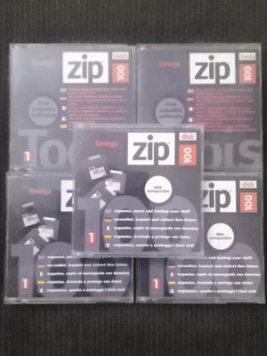 Iomega Zip Disk 100MB Cartridge set of 5 like new