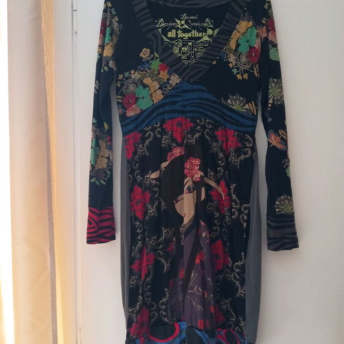 Desigual dress used with beautiful prints, size S