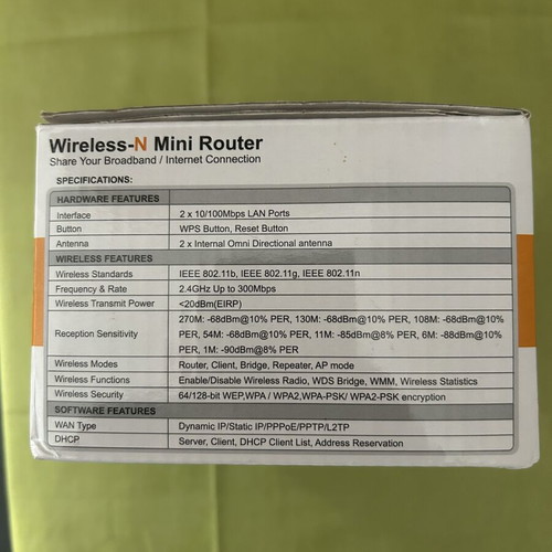 Wireless-N Mini Router repeater like new
