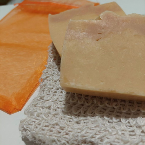 Handmade watermelon soap with gift loofah pouch