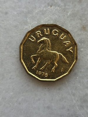 10 Centésimos Uruguay coin 1976 aluminium-bronze