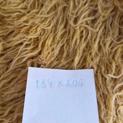 Flokati rug like new, handmade, 184x206 cm, wool