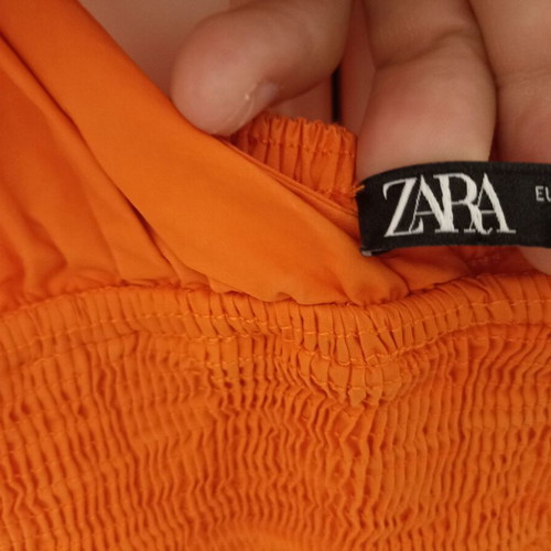 Zara orange summer dress Small new, 100% cotton