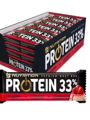 Μπάρα πρωτεΐνης Go On Nutrition 33% Panna Cotta φράουλα promo box 25 τεμαχίων καινούργιο