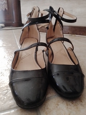 Zara Mary Jane ballerina shoes used, size 36, black