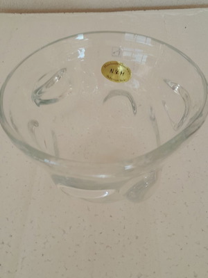 Glass bowl new 16x12cm
