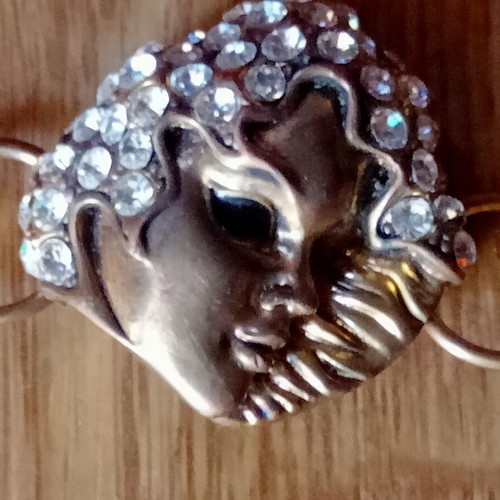 Bronze bracelet with female mask design, A2S