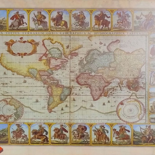 Puzzle Claes Janszoon Visscher Historical Map of the World Trefl 2000 new