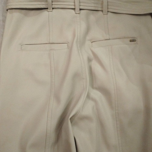 BSB high-waisted faux leather pants like new, off-white
