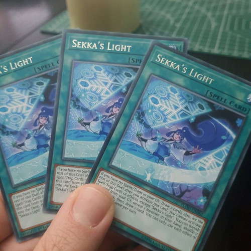 Yugioh Sekkas Light cards 3 pcs like new