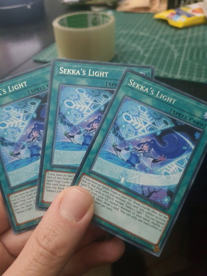 Yugioh Sekkas Light cards 3 pcs like new
