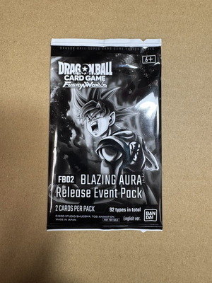 Dragon Ball Card Game Blazing Aura FB02 release event pack like new