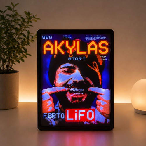 Custom LED Lithophane Frame with 3D Anime and Gaming Design