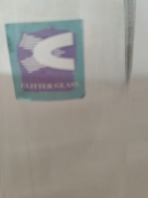 Glitter glass vase like new