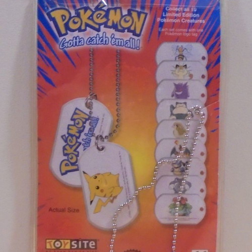 Pokemon Beedrill old promotional metal dog tag Nintendo 1999 new