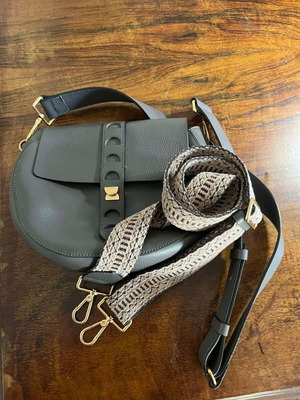 Coccinelle shoulder bag grey like new with two straps