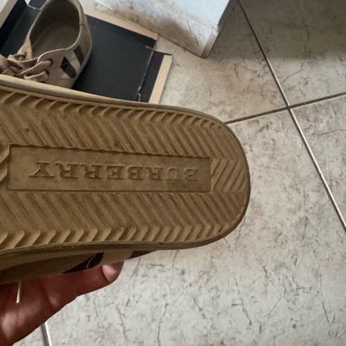 Burberry sneakers size 43 used, beige casual style
