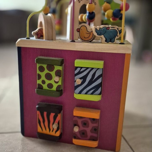 Wooden skill toy used