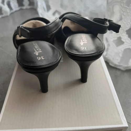 Tamaris mule pumps 7cm excellent anti touch new black size 36