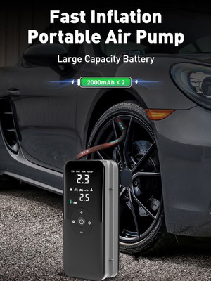 Carsun 150PSI Car Tire Pump with Powerbank and LCD Screen new