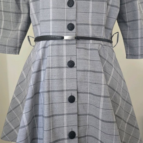 Vintage Expressions dress gray like new, size 12