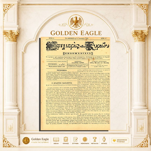 Efimeris ton Kyrion newspaper used, 31 January 1888 edition