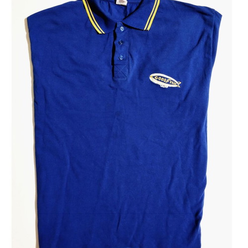 Goodyear vintage polo shirt with old embroidered logo like new, size L