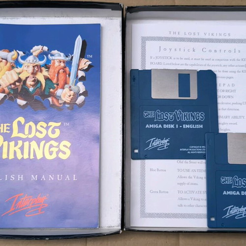 The Lost Vikings Interplay Amiga like new, complete in box
