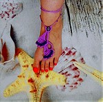  Κοσμήματα *Barefoot* για τα πόδια χρωμα πασχαλι. Καινουργια.